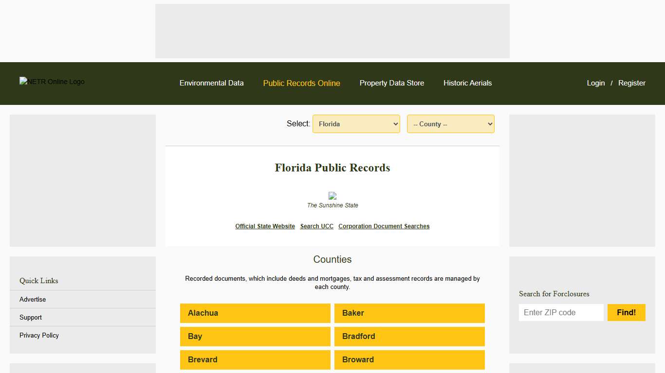 Florida Public Records Online Directory